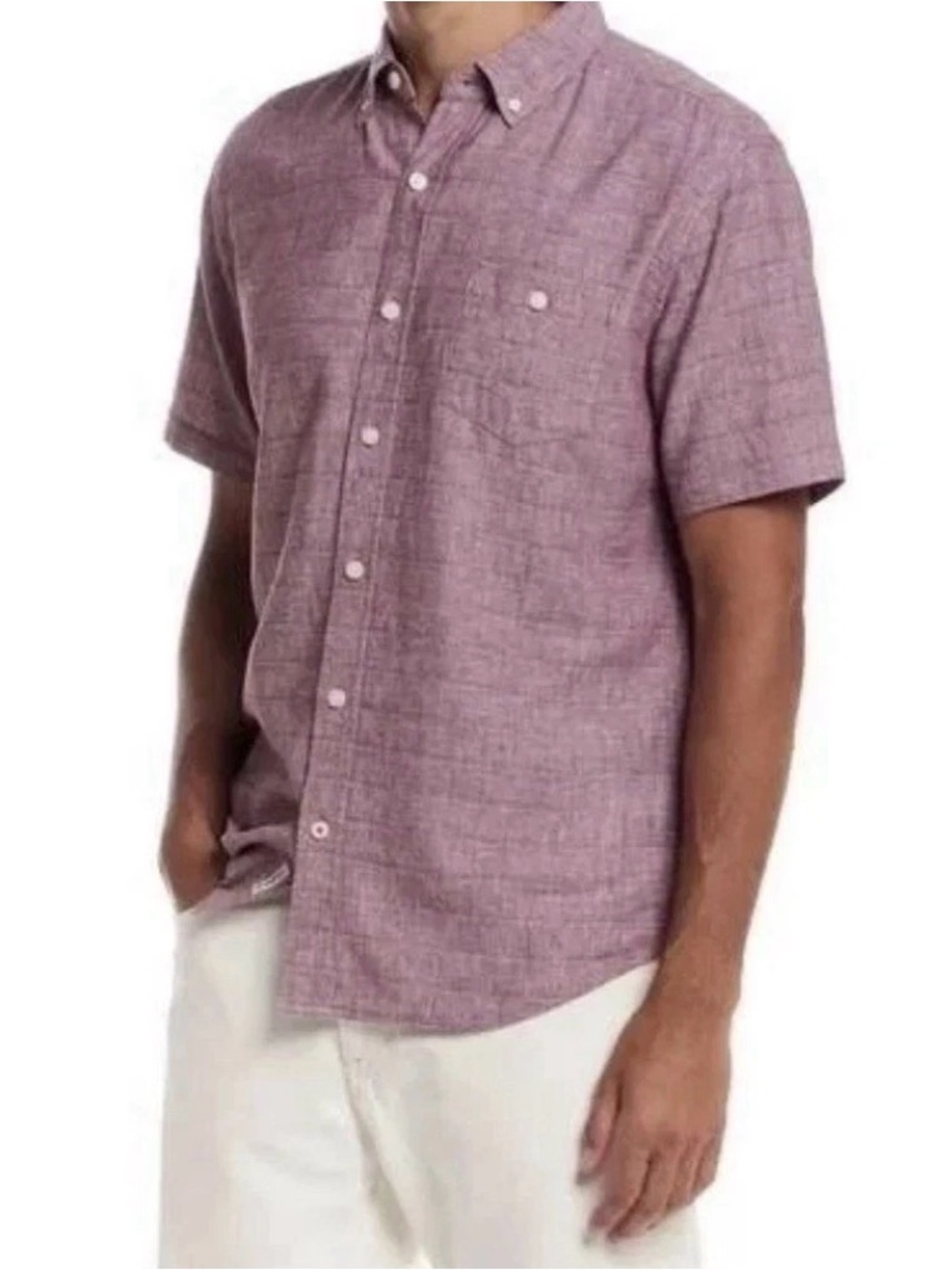Weatherproof Men's Short Sleeve Button-Front Shirt - size XL